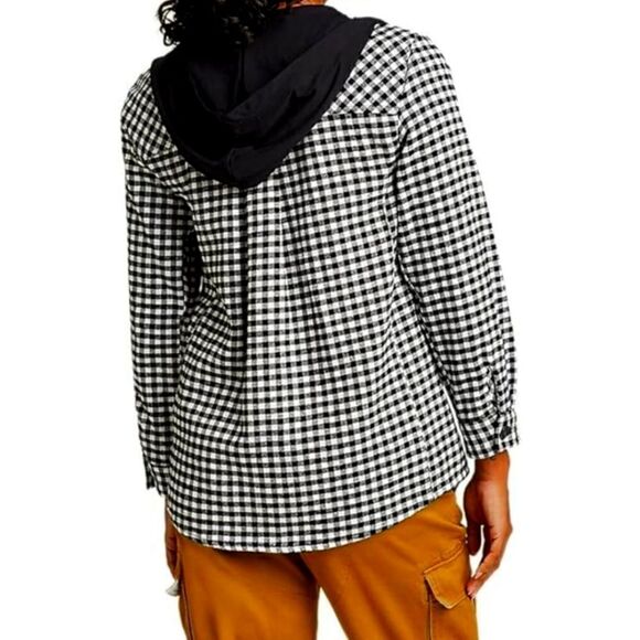 Eddie Bauer womans flannel hoodie jacket, xl - Picture 2 of 7